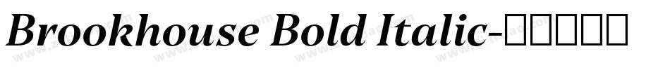 Brookhouse Bold Italic字体转换